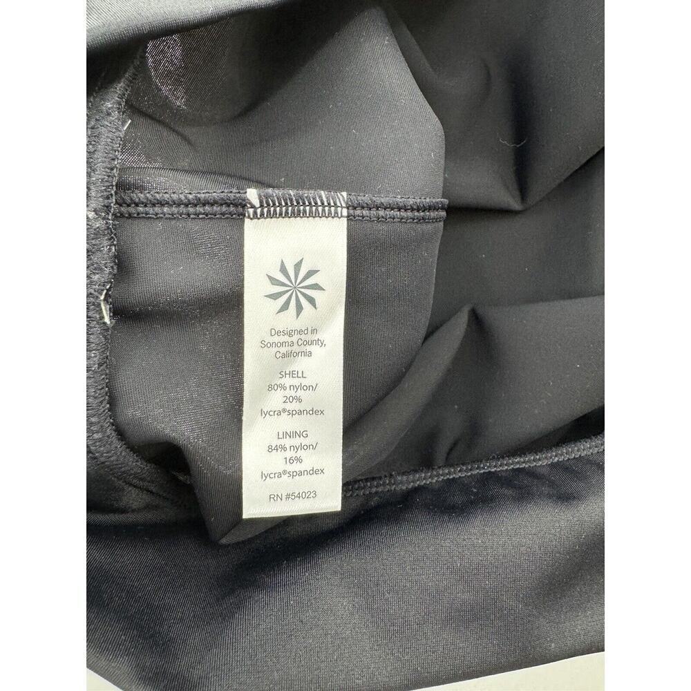 Athleta Swim Top Tankini Size 34 D/DD Black Cut Out Criss Cross Underwire - Picture 8 of 14